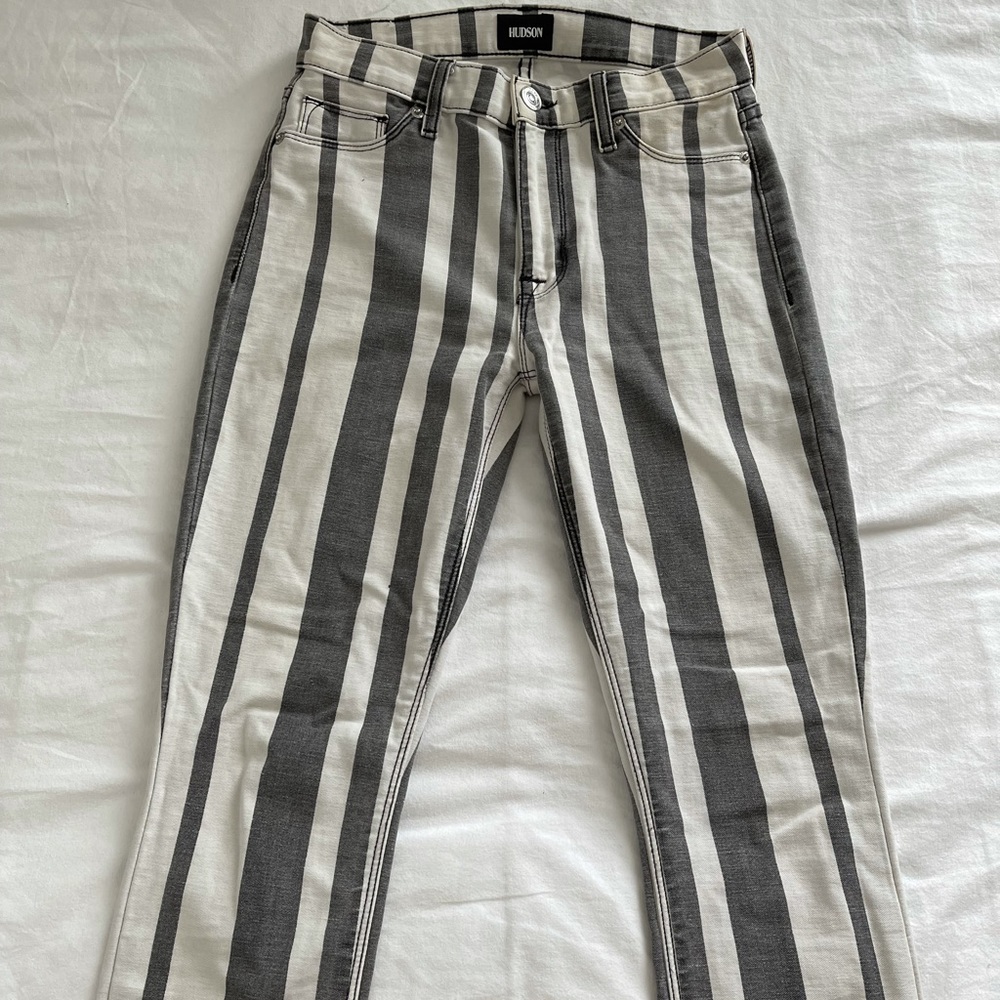 High Wasted Striped Hudson Jeans